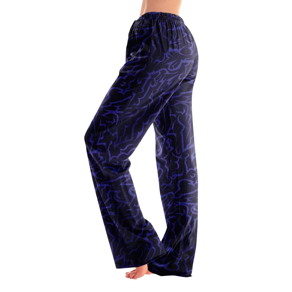 Pajama Pants Sleepwear Casual Drawstring Elastic Waist Pants Comfy Straight Yoga Loose Trousers