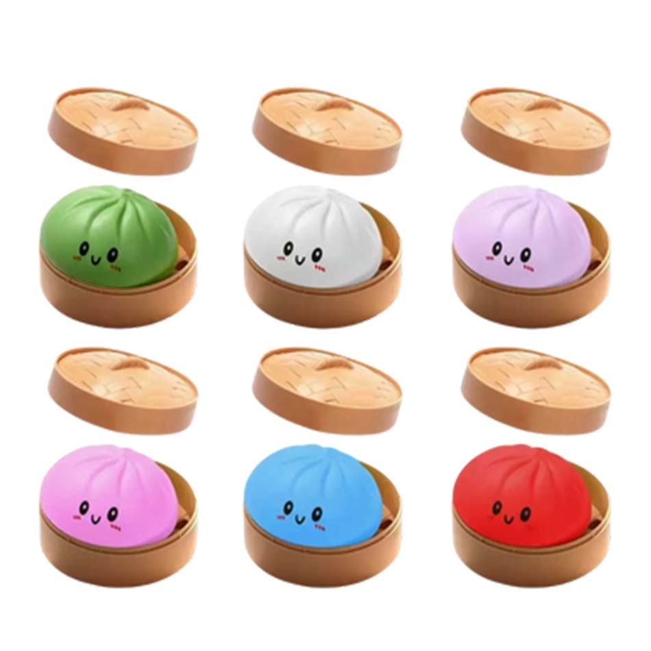 Colorful Simulated Dumpling Squishy Relaxing  Antistress Enhance Happiness Rebound Squeeze  Toy
