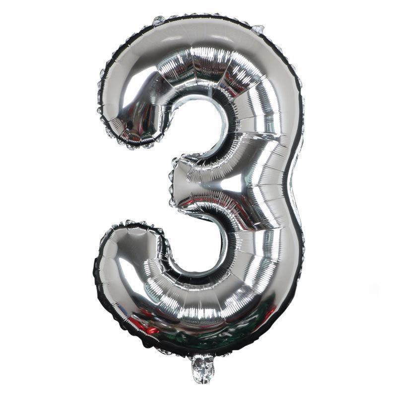 32 Inch Digital Aluminum Film Balloon, Medium Digital Gold Silver Red Black Gradual Change Color Birthday Decoration Wedding Party Balloon