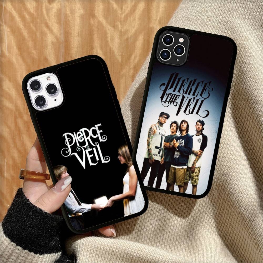 P-Pierce The Veil Band PC+TPU Phone Case For iPhone 17 16 15 14 PRO MAX 11 12 13 PLUS MINI Cover
