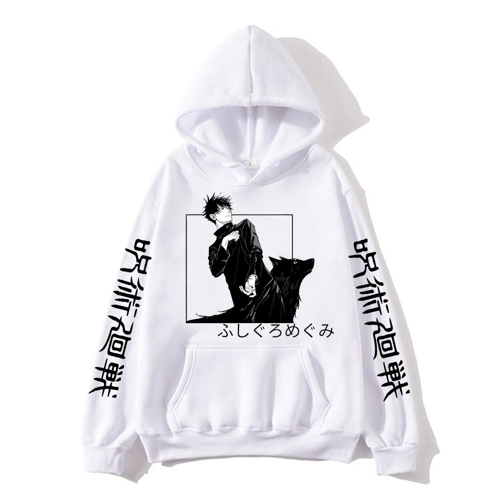 Megumi Fushiguro Hoodie Jujutsu Kaisen Graphic Hoodies Vintage Oversized Hooded Sweatshirt Long Sleeves Men Women Clothes