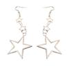 Fashionable Statement Jewelry Hollow Five Pointed Star Ear Rings for Women Girl