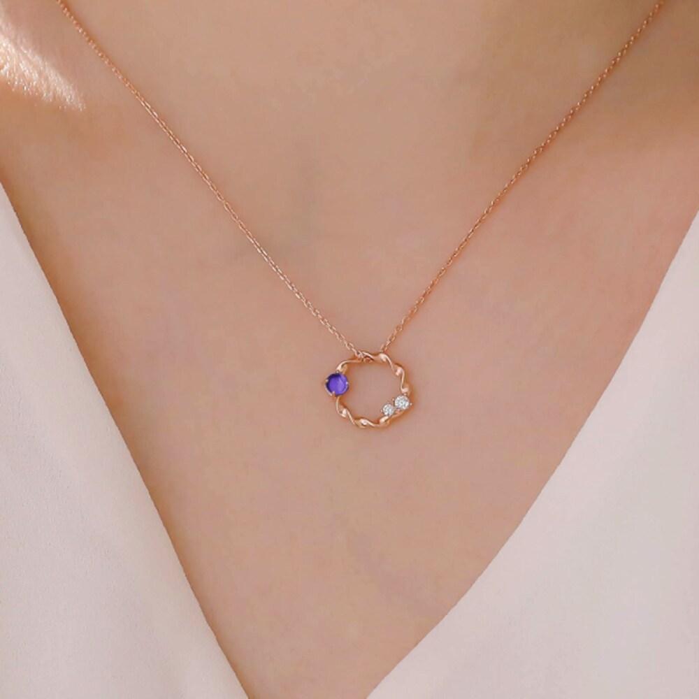 [Shine] Happy Birthday February 925 Silver Necklace