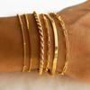 Gold Bracelets Sets for Women Waterproof | Non Tarnish Gold Plated Cuban Paperclip Link Chain Stackable, Trendy Jewelry Accessories Gifts for Women