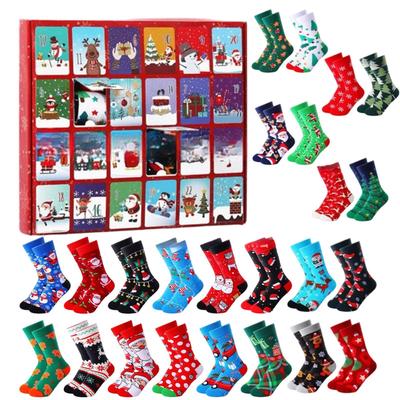Christmas Calendar Countdown Christmas Home Supplies 24 Days Countdown Calendar Novelty Socks for Men Women Boys Girls Youth