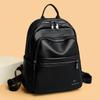 Fashion Vintage PU Leather Women’s Shopping Backpack Leisure Time Large Capacity Student Schoolbags Women Travel Zipper Rucksack