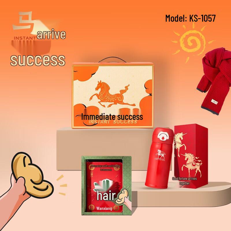 K.S. Instant Success Ceramic Lined Vacuum Flask Gift Set