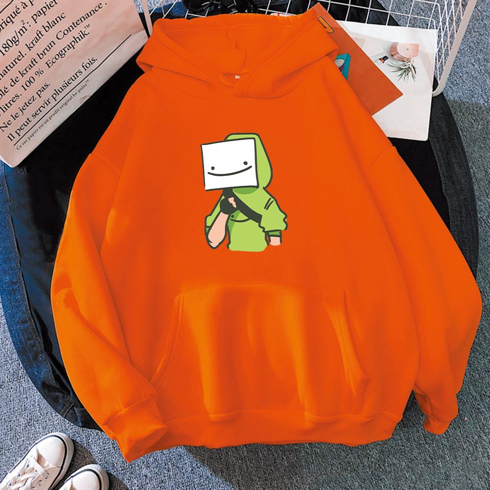 Loose Casual Women Dream Merch Print Hoodie Men Dream Smp Streetwear Long Sleeves Tops Pullover Crewneck Sweatshirt