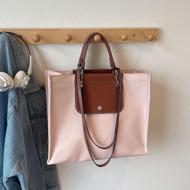 Women Canvas Shoulder Bag Large Capacity Ladies Shopping Bags Simple Handbag Vacation Tote Casual Book Bag AVE