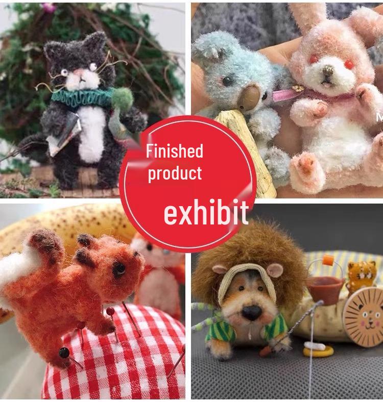 Chibi Maruko-chan Colorful 6mm Wool Chenille Stems for DIY Dragon Doll & Bouquet Crafting