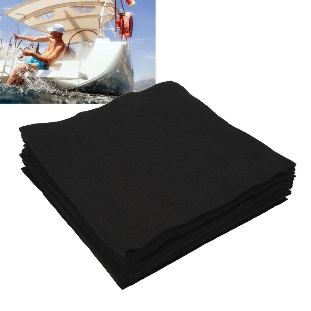 50PCS Window Glass Cleaning Cloth Thickened Mirror Cleaning Towels For Rv Yacht Black