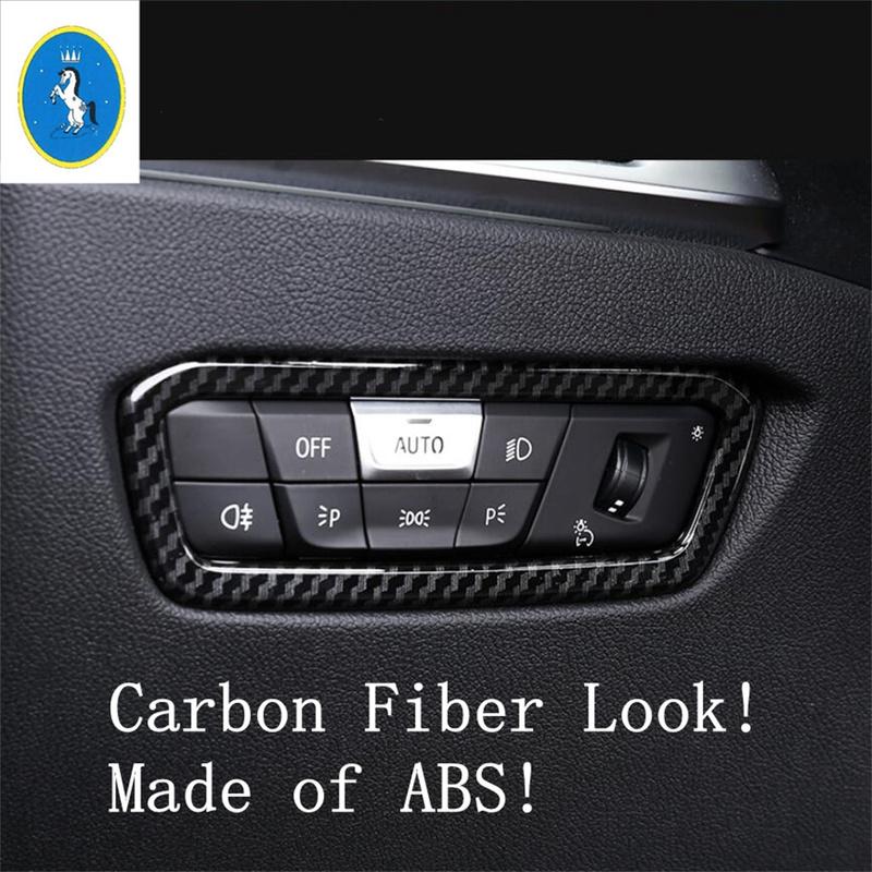 For BMW 3 Series G20  - 2024 Auto Interior Headlight Headlamp Light Lamp Button Switch Adjust Frame Accessories Cover Trim