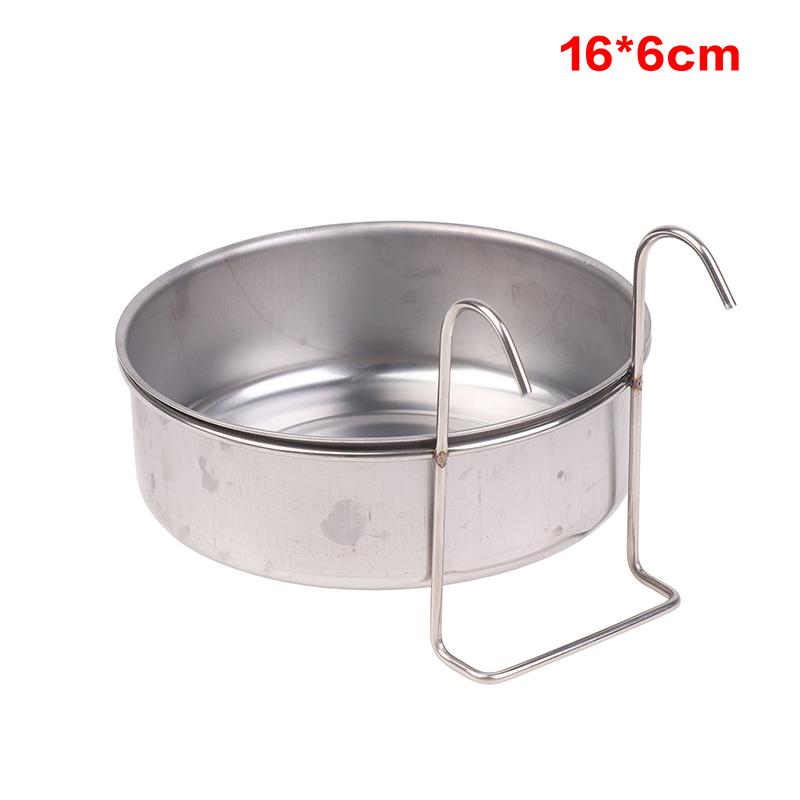 Anti-Spill Pet Feeding Bowls - Durable Stainless Steel with Hooks for Crates & Cages