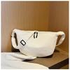Canvas Bag Women New Korean Style Minimalist Student Instagram Hong Kong Style Shoulder Crossbody Bag Messenger Bag