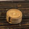 Retro Rattan Coaster Table Natural Woven Rattan Cup Coaster Drink Mug Pot Tea Coffee Placemat Handmade Kitchen Accessories