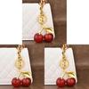 Cherry Keychain Pendant With Zinc Alloy Electroplated Finish For Fashion Accessories