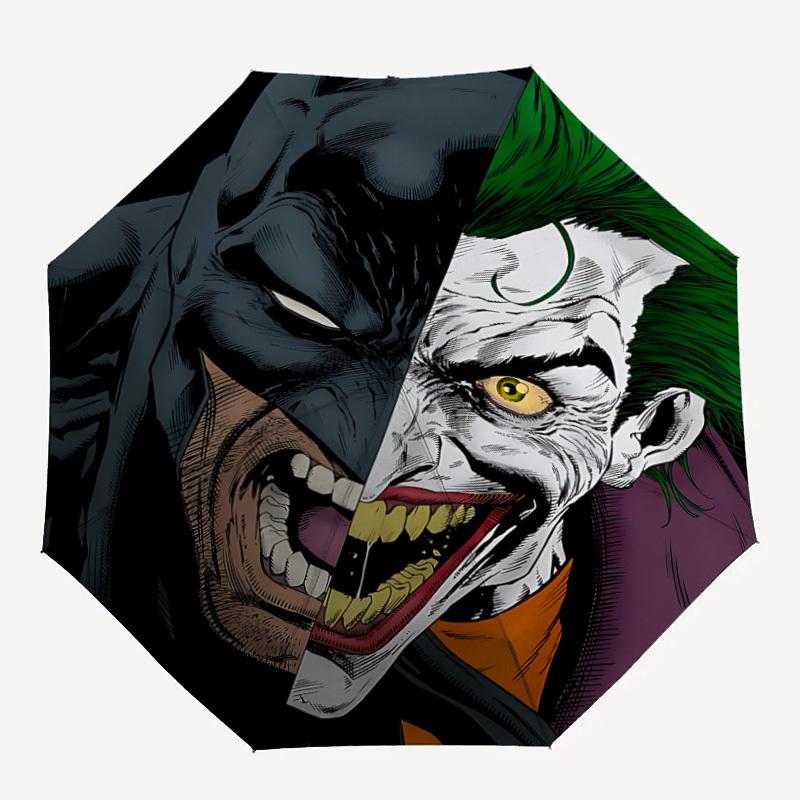 

1pc Batman Joker Automatic Folding Umbrella - Compact 8-Rib Design, Durable Plastic & Iron, Lightweight for Outdoor Daily Use21130