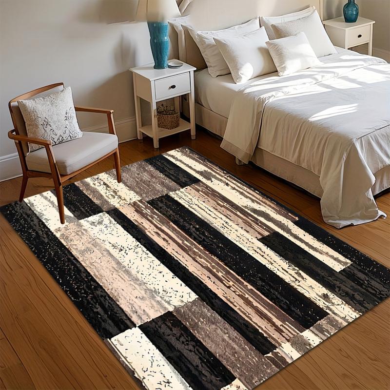 

1 Piece of Retro Plaid Carpet Anti Slip Carpet for Living Rooms Kitchens Corridors Villa Entrances Machine Washable Floor Mat 40cm x 60cm