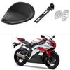 3  Motorcycle Black Leather Solo Seat W  Mount Spring Bracket for Chopper Bobber Custom