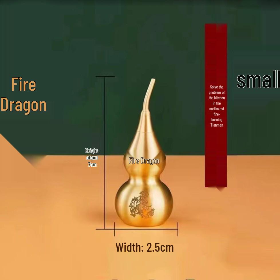 Fireproof Dragon Brass Bottle Kitchen Ornament