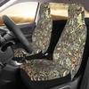 Bohemian Vintage Floral Print Car Seat Covers Set of 2 Front Bucket Seat Protector Accessories Universal Fit Most Cars Trucks