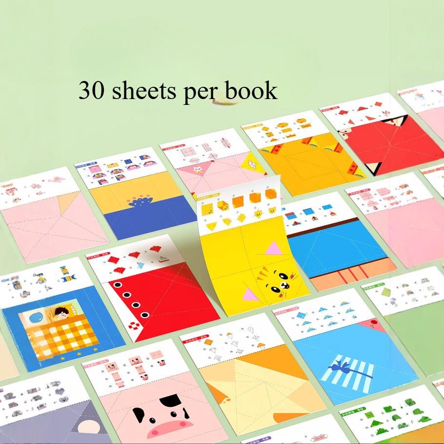 Origami Kit 30 Sheets Origami Paper Craft Guiding Book DIY Art Craft Projects Supplies for Beginners Children Kids Boys Girls