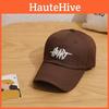 Solid Simple Color Baseball Cap With Letter Embroidery Design For Wear Casual