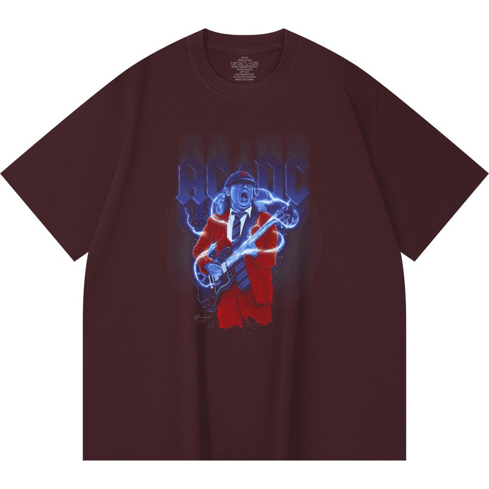 230 Gsm 100% Cotton Heavy Metal T-Shirt  Rock Band Popular Music Print Unisex Heavy Cotton T Shirt