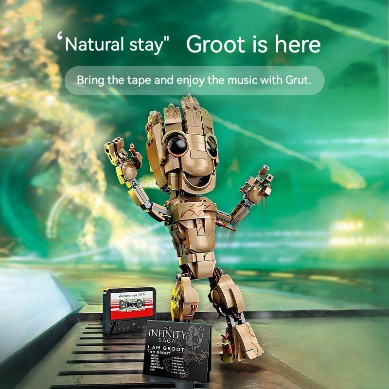 Guardians of the Galaxy Groot Bausteine, pädagogisches Weihnachtsspielzeug, 475 Teile