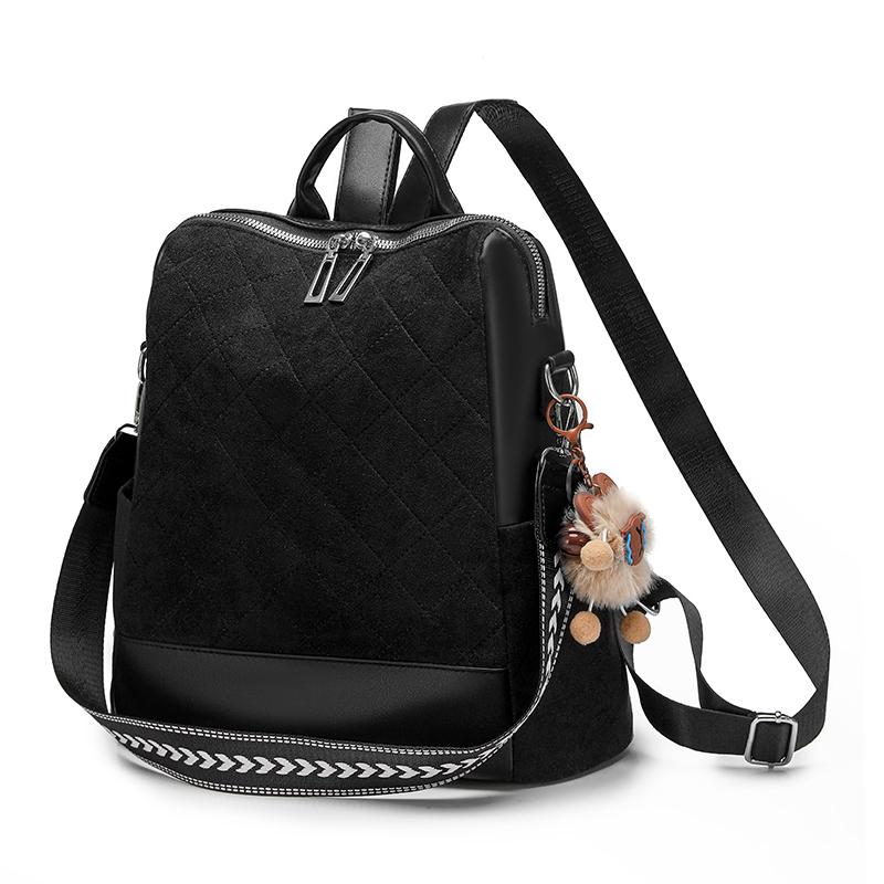 Backpack Women's Rhombic Nylon Shoulder Bag