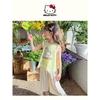 Hellokitty Girls Summer Suit 2025 New Lace-Edged Short-Sleeved Draped Pants Kidsren's Summer Two-Piece Set