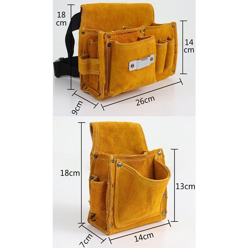 Bau Holzbearbeitung Spezielle Nagel Tasche Box Doppelseitig Fleece Nagel Tasche Verschleißfeste Gürtel Nagel Tasche Multifunktionale Hüfttasche Werkzeugtasche