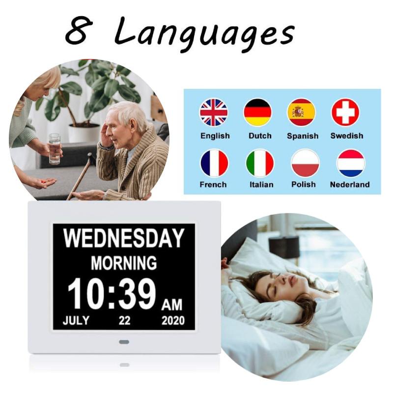 7 Inch Electronic Smart Pill Reminder Clock For Elderly With Alarm And Music Playback Options