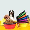350ml Collapsible Dog Pet Folding Silicone Bowl Outdoor Travel Portable Puppy Food Container Feeder Dish Bowl Pet Supplies