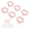 100pcs Fruit Paper Clips Cute Bookmark Pare Clips Portable Funny Small Paper Clips with Transparent 
