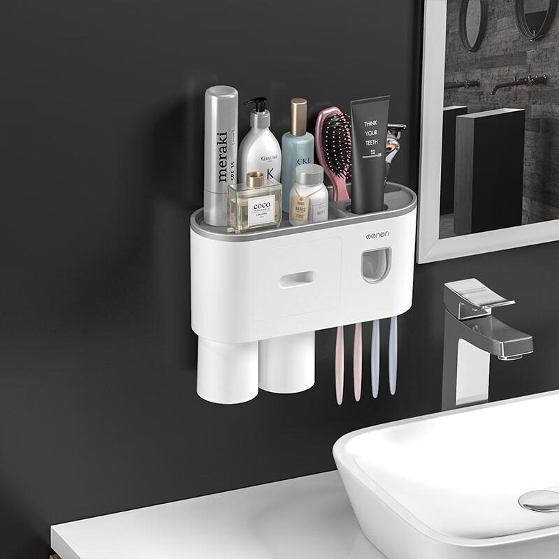 CMAOS Suction Cup Toothbrush Holder with 2 Cups