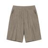 Women's High Waist Solid Linen Blend Bermuda Shorts Loose Wide Leg Japanese Casual Cropped Trousers