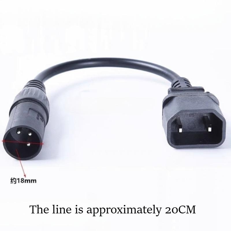 Caricabatterie per Veicoli Elettrici XLR a 3 Pin Adattatore Stazione di Ricarica Batteria al Litio Cavo di Ricarica Universale Connettore Spina Maschio Femmina