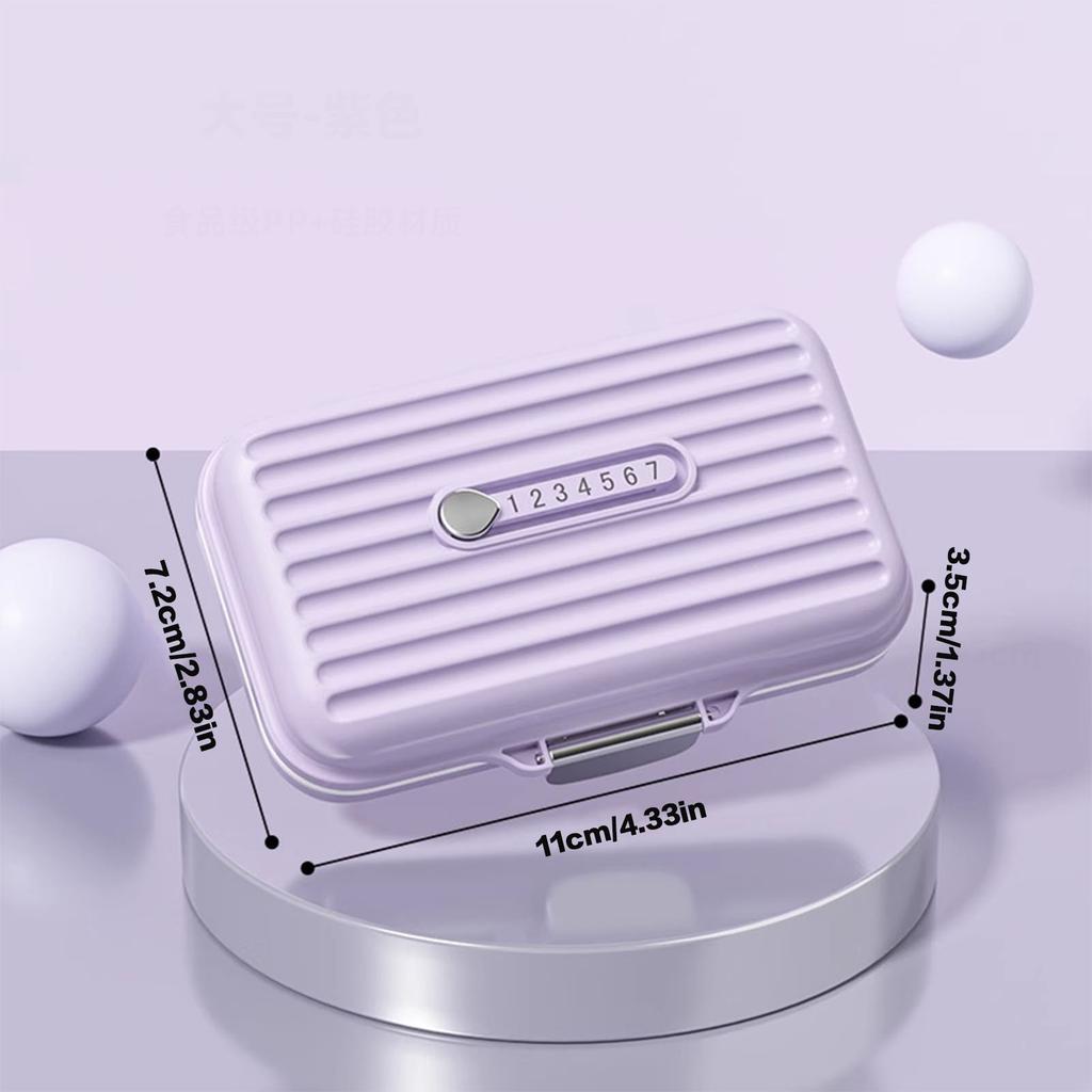 Pink/Purple/White Pill Box Mini Pill Organizer 7 Compartment Medicine Pill Case Portable Jewelry Organizer Outdoor Traveling Use