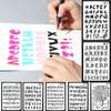 Bastelarbeiten Scrapbooking Prägung Buchstaben Alphabet Wandmalerei Abdeckspray Schichtschablonen