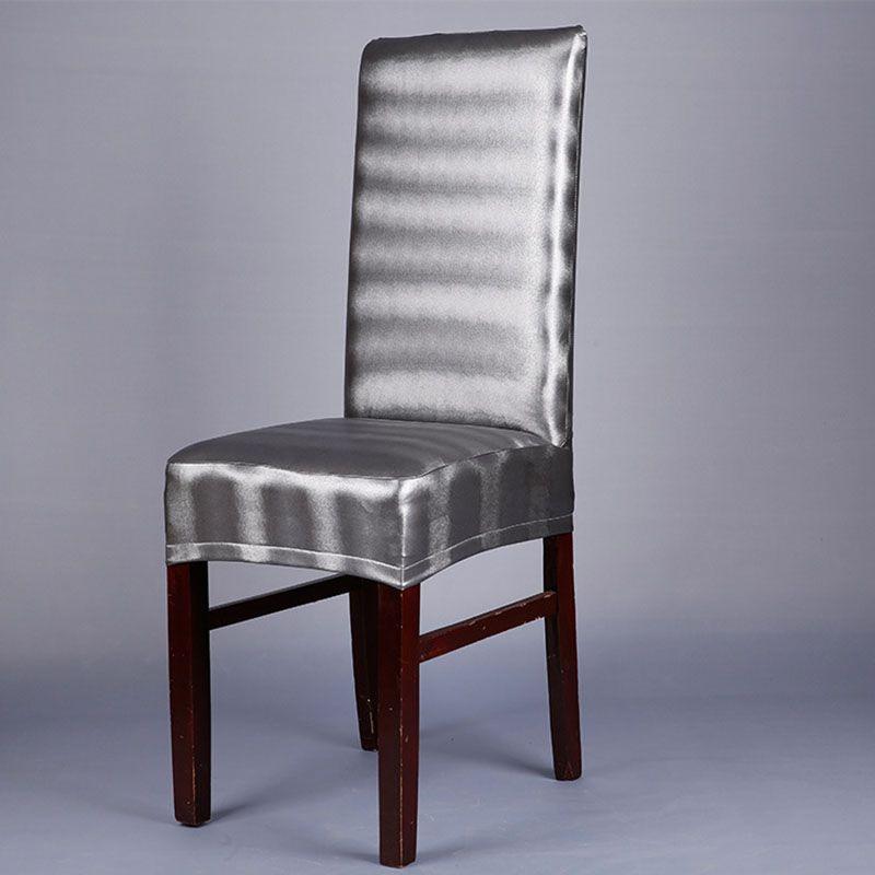 

1 шт. Кожаные Искусственные Чехлы на Сиденья Обеденных Стульев Стрейч Слипковер Свадебный Банкет Silver