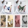 Fashion Elegant Butterfly Phone Case Silicone For Samsung S30,23,21,22,20 FE lite,S10,9,PIus Note20ultra Soft Transparent
