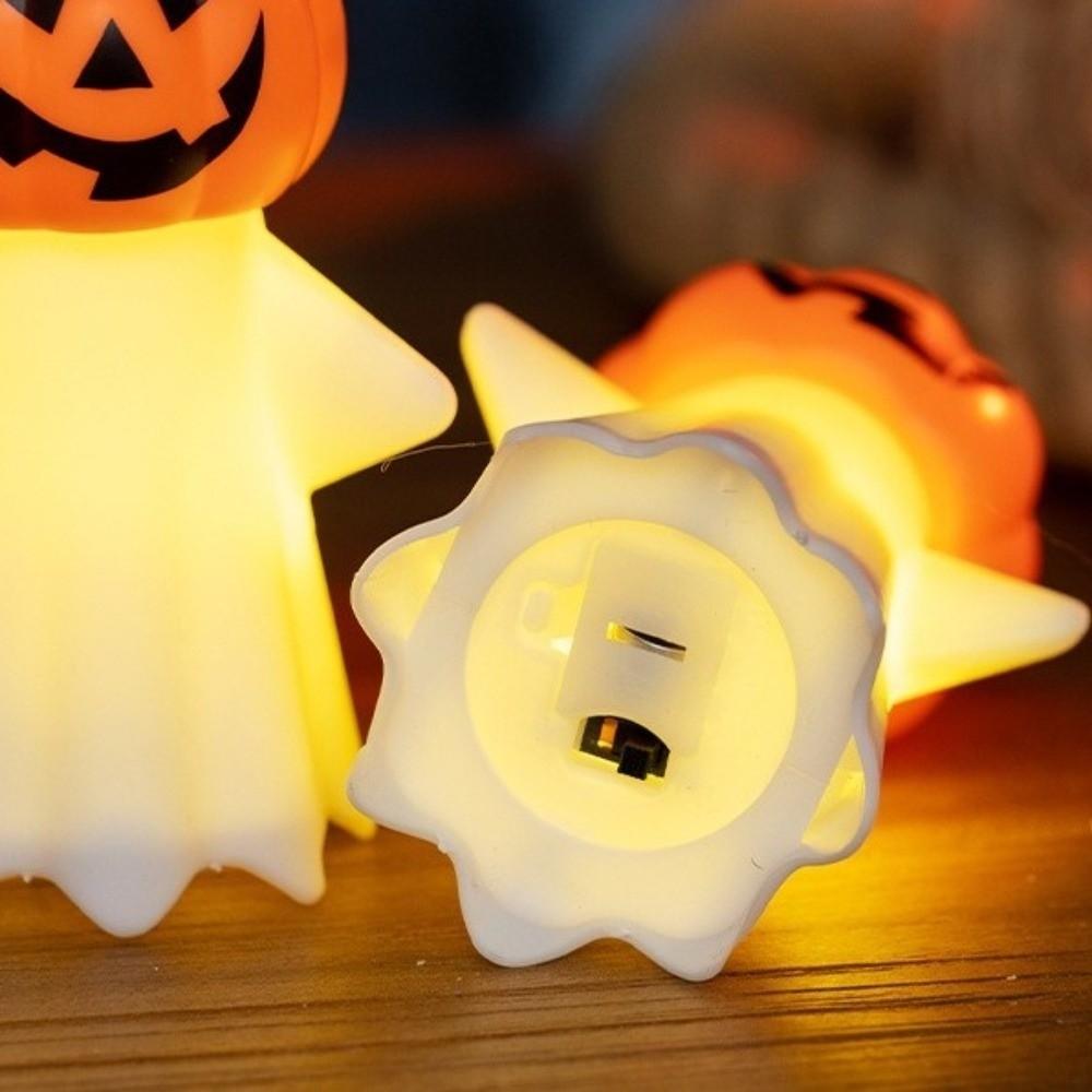 Portable Ghost Pumpkin Lamp Eye Protection LED Night Light Halloween Pumpkin Light  Home Decor