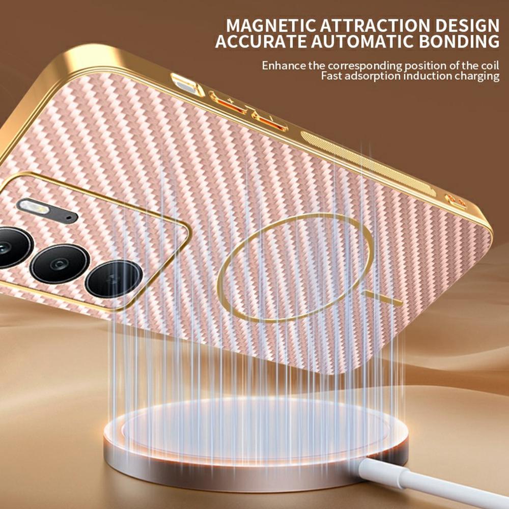 For Realme C75 4G/C75x Phone Case Carbon Fiber Textured Electroplated TPU Back Cover