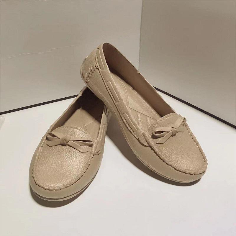 2022 Korean Style Women's White Loafers - Flat Mom, Casual Low-Cut, Nurse & Maternity Shoes.