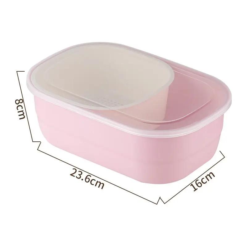 Storage Box Thickened Sealed Fruit Basket Living Room Fruit Tray Drain Tray Lazy Melon Seed Snack Candy Box