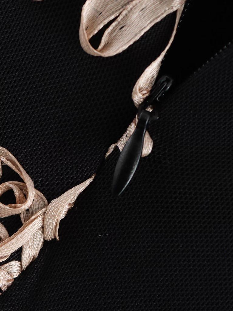 2025 Spring Women's European & American Style Slimming Embroidered Mesh Dress