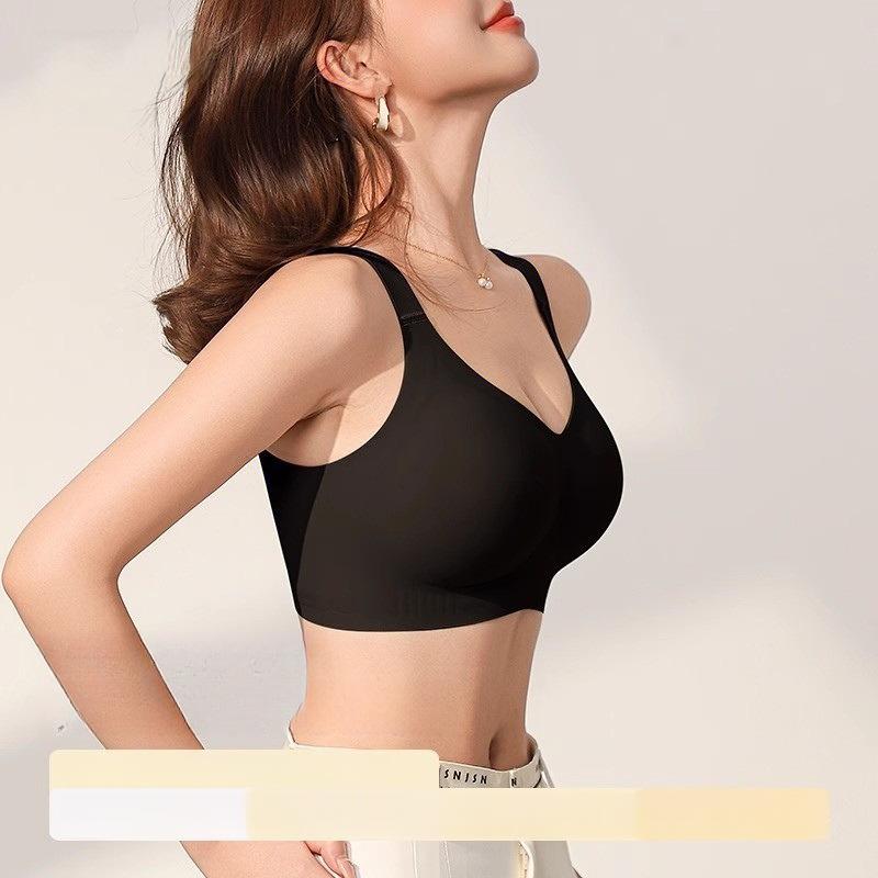 Invisible Lingerie Women's Full-cup Thin Bra Anti-sagging Breast Retraction Invisible Bra Push Up Bra