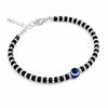 TreegoArt Fashion Latest Black And Silver Beads Evil Eye Charms Black Adjustable Anklet For Womens - Pack Of 1 Pair Anklet For Womens