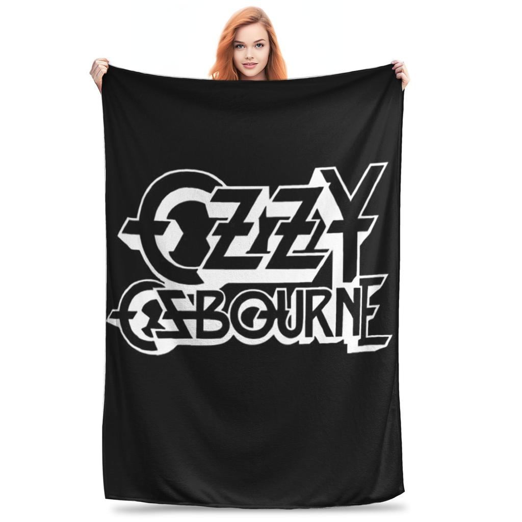 Black Sabbath Ozzy Osbourne Blanket Back To The Beginning Tour  Decorative Flannel Throw Blanket For Home Decor Warm Bedspread